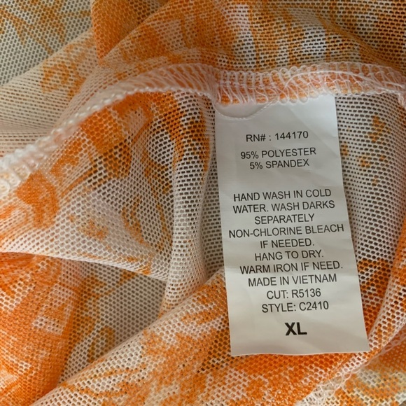 Womens Short Sleeve Sheer Mesh Top - Picture 6 of 8